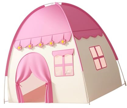 Spielzelt für, Spielhaus, Land-Tipi für, Jungen und Mädchen, Kleinkinder, Rosa
