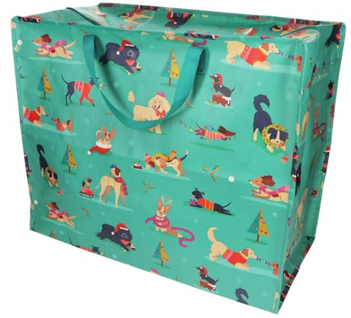 Rex London - Jumbo Storage Bag with Zip for Home Storage - Festive Friends | storage bags, moving bags, moving house essentials, clothes storage bag, garment tidy, house essentials, laundry bag