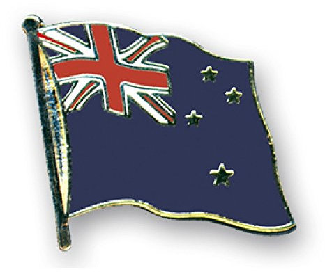Everflag Flaggen-Pin vergoldet : Neuseeland