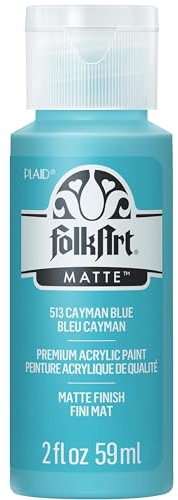 FolkArt Acrylic Paint in Assorted Colors (2 oz), 513, Cayman Blue
