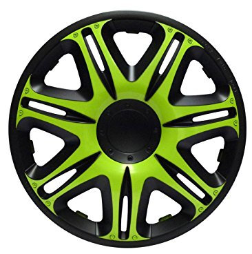 ZentimeX Radkappen Radzierblenden Radabdeckungen 14 Zoll #166 Green-Black GRÜN SCHWARZ