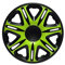 ZentimeX Radkappen Radzierblenden Radabdeckungen 14 Zoll #166 Green-Black GRÜN SCHWARZ