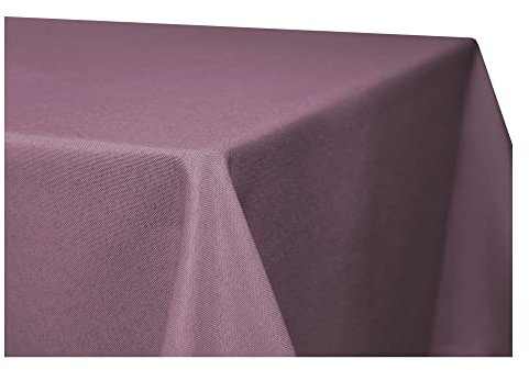 Tischdecke 110 x 110 cm quadratisch Flieder Leinenoptik Lotuseffekt Tischwäsche Wasserabweisend Tischtuch Fleckenabweisend Bügelfrei Abwischbar Waschbar Innen und Außen Perleffekt