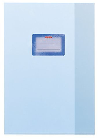 5 Heftumschläge / Hefthüllen DIN A4 / Baststruktur / Farbe: hellblau