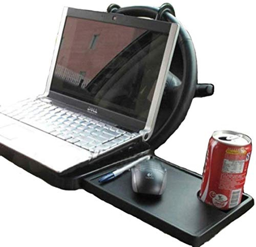 mkki Faltbarer Auto-Laptop-Ständer Faltbarer Autositz/Lenkrad Laptop/Notebook-Tablett Tisch Essen/Getränkehalter Ständer