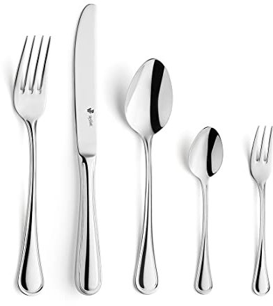 PW Paul Wirths ALTFADEN 9600 Besteck Set für 12 Personen, Essbesteck 60 teilig, Edelstahl rostfrei, poliert & spülmaschinenfest, Tafelbesteck mit Besteckkasten