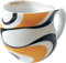 Luigi Colani dekorierte Kaffeetasse Becher Tasse Cappuccinotasse Kaffeebecher wave gold & schwarz 280 ml