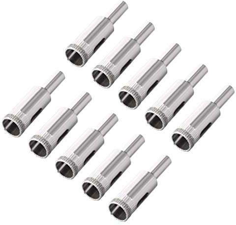 sourcing map 14mm Diamond Drill Bits Hole Saws for Glass Tile Porcelain Marble Ceramic Bottles Pots Brick Pack of 10