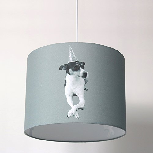 cagü Hängelampe Hund Jack Russel OSKAR Grau 35cm auch für Kinderzimmer