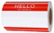 Hybsk Namensschild-Aufkleber mit Aufschrift Hello My Name is Blue, 8,9 x 7,5 cm, insgesamt 200 Etiketten pro Rolle, Rot