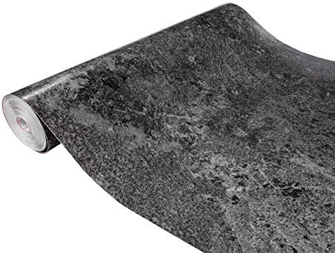 Klebefolie Möbel 90x210 cm | Möbelfolie selbstklebend in Steinoptik | Folie für Möbel zur einfachen Renovierung von Türen, Tischen und Regalen | Klebefolie dekorativ und abwaschbar | Avellino Beton