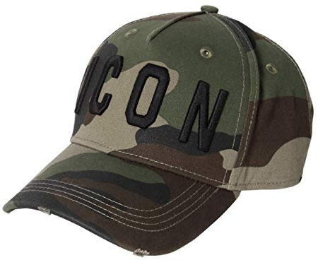 DSQUARED2 Icon Baseball Cap Kappe Basebalkappe Hat Hut Camouflage Camo Unisex