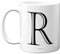 Stuff4 Tasse mit Buchstabe R, personalisierbar, Geschenk für ihn, Vatertag, Muttertag, Geburtstag, 325 ml, Keramik, spülmaschinenfest, Jahrestag, Valentinstag, Weihnachten, Ruhestand