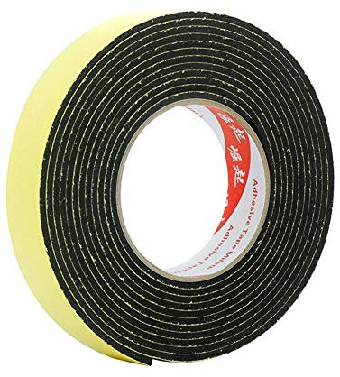 ihreesy Ruban Mousse Adhésif, Ruban de Mousse Imperméable Adhésif Ruban Éponge Rouleau Étanche Mousse Étanchéité Bandes Collantes en EVA Joints à Bande Insonorisée Antichoc,1mm x 10mm x 5m