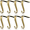 Boao Weihnachtsstrumpf Halter Metall Mantel Strümpfe Kleiderbügel Regal Kamin Girlande Mantel Griffe Set (Gold, 8 Stücke)