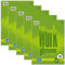 Staufen 608572028 - Staufen Green Collegeblock, DIN A4, WORK-Motiv, Lineatur 28 (5 mm kariert mit Randlinien), 80 Blatt, 4-fach Lochung, premiumweißes 70g/m² Recyclingpapier, 5 Stück