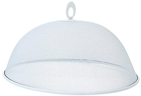 Angoily Fliegenhaube Obst Edelstahl Lebensmittel Abdeckhaube Kuchen Abdeckung Speiseschirm Speisehaube Kuchenhaube Fliegenschirm für Obstfliegen Haube Fruchtfliegen Netz Picknick