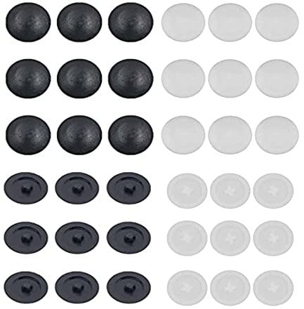 400 tappi per viti rotondi, tappi per viti, viti a testa piatta, tappi per viti a croce, tappi autofilettanti, per viti di protezione (nero/bianco)