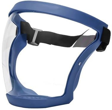 Bexdug Anti-fog Reusable Face Shields with Glasses Frame Set, Super Protective Face Shield Full Face, Droplet Splash Guard Transparent Best Goggle Shield for Men Women Protect Eyes Face