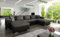 ChillMe Grey Black U-Shape Sofa Bed 'Oxford', Double Bed Sleeping Area - with Storage and FREE Assembly (17/11)