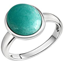 Zeeme Gemstones Damen Ring 925/- Sterling Silber Amazonit weiß 3,90 ct. 360271584-1