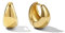 Dorosé Damen Schmuck Bullet Ohrringe Klassik Edelstahl 18k vergoldet Wasserfester Statement Hypoallergen Ohrringe Geschenk für Damen Gold und Silber