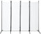 Tubiaz Paravent 200 x 170 cm Raumteiler Groß Garten Stellwand Trennwand Balkon Sichtschutz, 4 Teilig, Paravent für Büros, Balkon - Beige