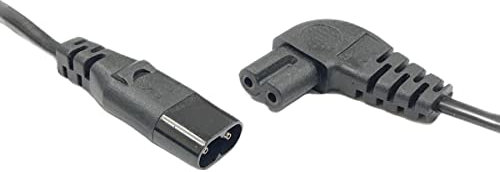 Auline 0.5m C7 Figure 8 Angled 90 Degree Extension Mains Power Cable Convert Existing Lead C8 to C7