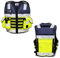 EXPLOSIV Reflektierende Multi-Taschen Security Sicherheitsweste, Größe M-2XL (verstellbar), navy-yellow (ohne Druck)