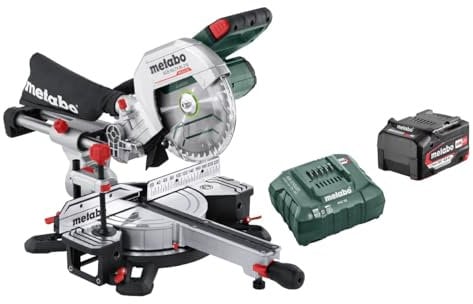 Metabo KGS 18 LTX BL 216 - Sega a batteria (18 V, 1 x 4 Ah, Li-Power, caricatore ASC 55, in cartone, con funzione di trazione, classe M, sega) 614216920