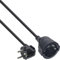 InLine Verlängerungskabel, Stromkabel, 7m, Schutzkontakt Stecker gewinkelt/Buchse, H05VV-F, Innenbereich, erhöhter Berührungsschutz, schwarz, 16407Y
