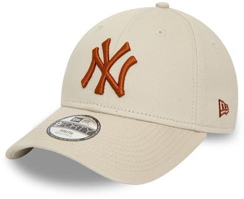 New Era New York Yankees MLB Cap für Kinder Baseball Kappe Strapback verstellbar gebogener Schirm NY beige - Youth