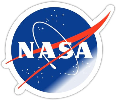 Spreadshirt NASA Classic Logo Sticker, max. 10 x 10 cm, 10 x 10 cm, Weiß glänzend