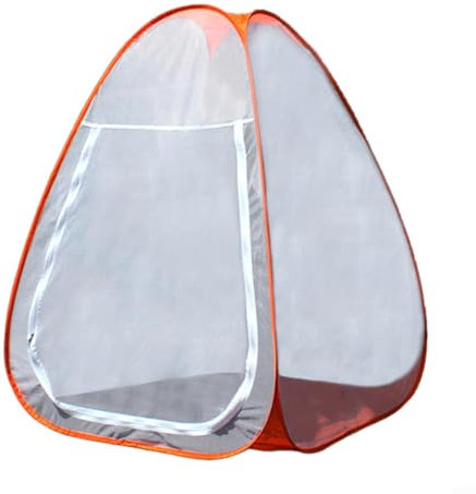 Buddhistisches Meditationszelt, einzelne Netzbügel, Unterschlupf, Cabana-Zelt, tragbares Outdoor-Camping-Zelt (Orange)