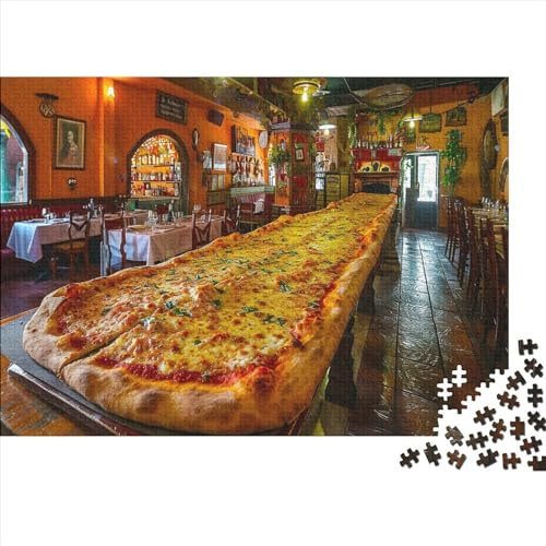 lihuogongsio Margarita 1000 Piece Jigsaw Puzzles for Adults World Largest Pizza DIY Toys Relax Puzzles Games Impossible Puzzles Games Gift Multi Colour Educational Games 1000pcs (75x50cm)