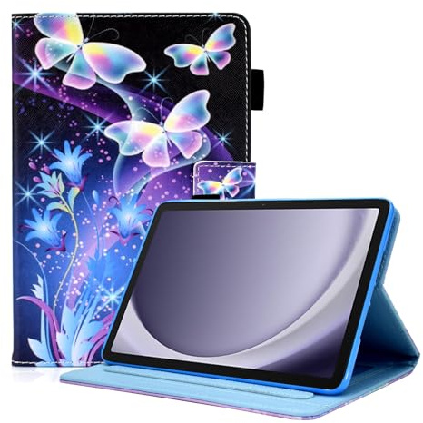 Case for Galaxy Tab A11+ Plus 2026/ A9 Plus 2024 11-Inch, AUSMIX PU Leather Folio Cover Multi-Angle Stand with Auto Wake/Sleep Case for Samsung Galaxy Tab A9 Plus/A9+ Tablet,Fantasy Butterfly