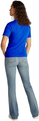 Tommy Hilfiger Damen T-Shirt Kurzarm Slim Cody Rundhalsausschnitt, Blau (Noble Blue), S