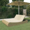Kangmusi Outdoor-Sonneninsel Poly Rattan Beige, kangmusi42887