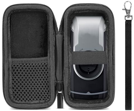 Linkidea Hard Travel Shaver Case, Protect Mini Electric Shaver Storage Bag, Electric Razor Case Compatible with Braun M60, M90 (Black)