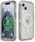 Follaroma for iPhone 14 Case, Compatible with MagSafe, Dual Layer Transparent Magnetic Phone Cases, Heavy Duty Shockproof and Anti-Drop Protective Cover for iPhone 14, 6.1'', Gray