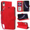 GOTOURED for iPhone XR Case Wallet, [RFID Blocking 4 Card Slots] [Wrist Strap] [Kickstand] [Magnetic Closure] Shockproof Protective Soft Leather for iPhone XR Flip Cases Cover 6.1 inch (Red)