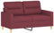 HETFTJN Küchensofa Schlafcouch Sofas Bigsofa - 2-Sitzer-Sofa Weinrot 120 cm Stoff für Hotelzimmer Relaxationsraum Sitzzimmer Büro