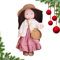 Generisch Handgemachte Puppe Mädchen, Mädchen Stoffpuppe - Sammlerstück Stoffpuppe - Kuschelige Kinderpuppe mit Herbstmotiv, Kleid und Accessoires für Weihnachten, Halloween, Erntedankfest