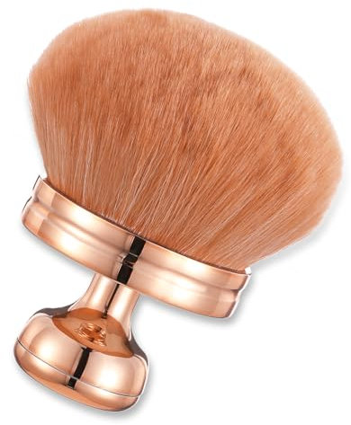 Pinceau de maquillage - Grand pinceau à poudre - Applicateur de fond de teint - Tête de champignon - Pinceau à blush Kabuki - Pinceau de maquillage pour application de fond de teint et blush