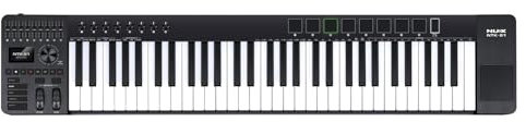 NU-X | NTK-61 MIDI Control Keyboard a 61 Key, 5 Octave Multi-Functional MIDI Controller | Cubase LE included, Semi-Weighted Keys, Pitch & Modulation Wheels