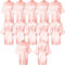 OJMHD Lot de 12 peignoirs courts et soyeux en satin pour femme, kimono en vrac pour filles, vêtements de nuit pour mariée, demoiselle d'honneur, fête, spa, mariage, anniversaire, rose, 70