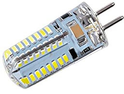 YXJX low voltage bulbs, Confezione da 5, lampadina a LED a mais DC12V G5.3 3W 3014-64smd lampada in gel di silicio for lampadari domestici(Blanc)