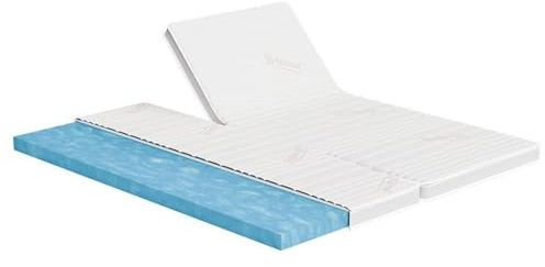 Meisterschlaf Gelschaum+ Split-Topper 200x220 cm – Höhe 9cm – Gelax RG 50 – Oeko-TEX® Standard 100 – Tencel™ Lyocell 3D Doppeltuch-Bezug waschbar – für weicheres Liegegefühl – Made in Germany