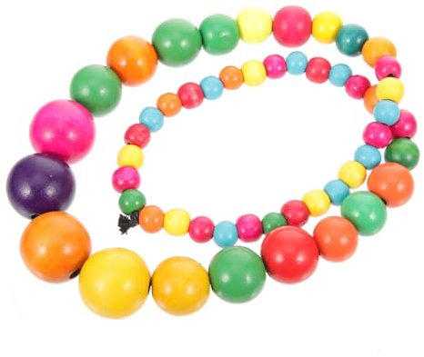HEALEEP Collier à Perles Colorées en pour Femmes Accessoire de Mode Décoration de Cou Multicolore