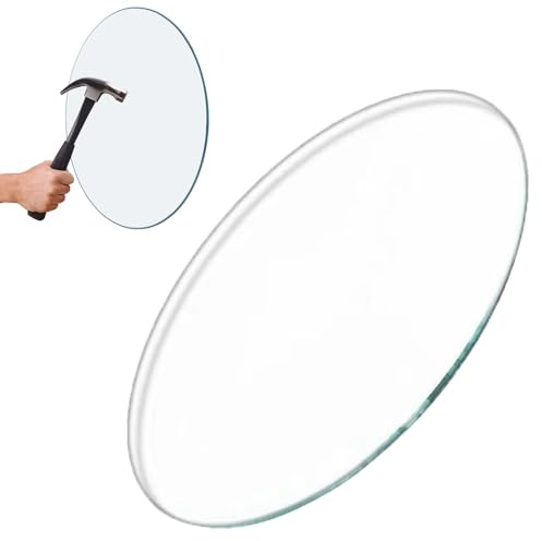 GSKFXJ Plan De Table De Remplacement De Vitre, 28 30 50 70 100cm Verre Trempé Plaque Rond, Remplacement De Dessus De Table pour Salle À Manger(1000mm(39in))